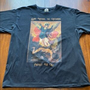 Saint Michael The Archangel Short Sleeve T-Shirt Size L